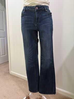 White House Black Market Dark Blue Flare Jeans